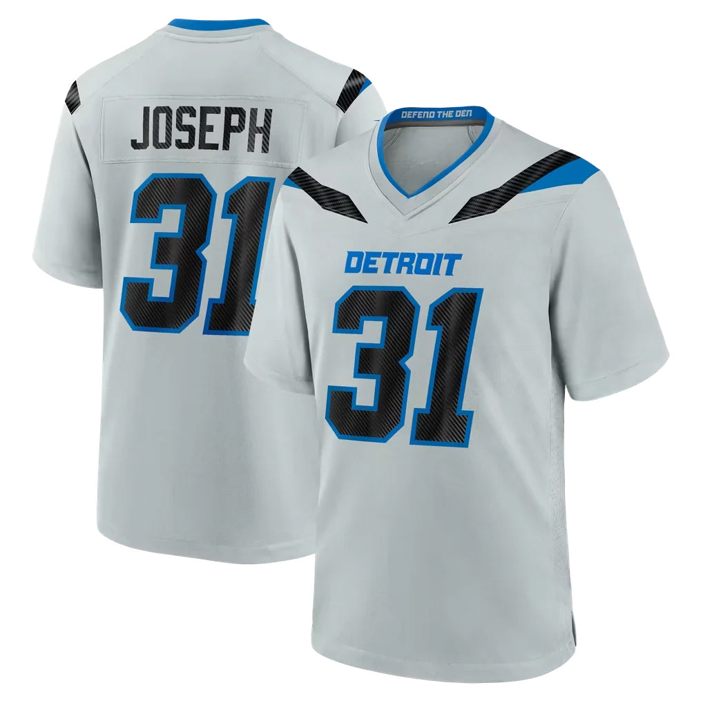 Robertx D.Lions #31 Kerby Joseph Player Silver 2026 Rivalries Collection Home Game Stitched Jerseys