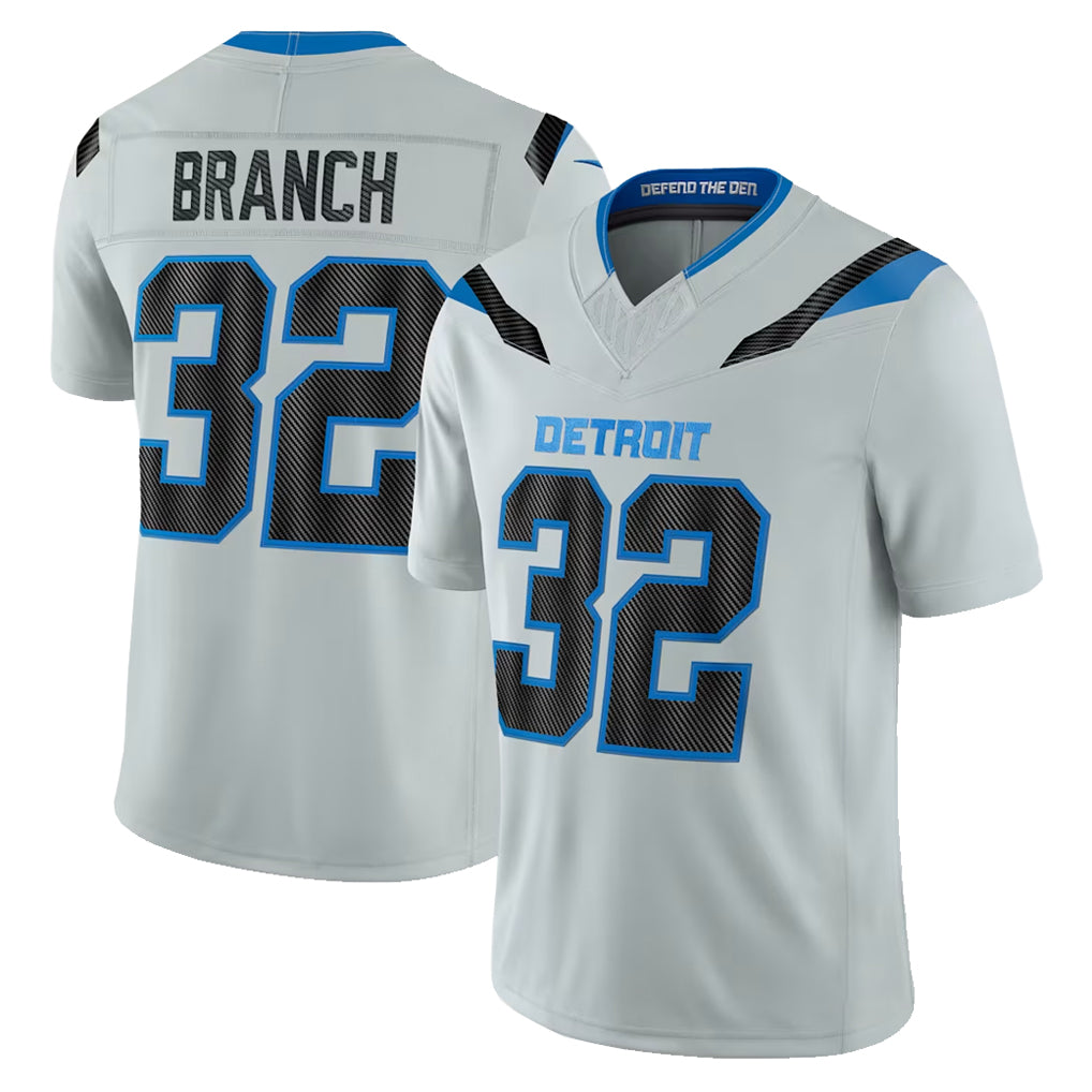 Robertx D.Lions #32 Brian Branch Player Silver Limited 2026 Rivalries Collection Home Game Stitched Jerseys