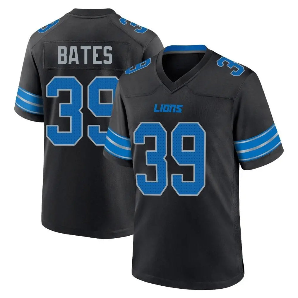 Robertx D.Lions #39 Jake Bates Player Black Alternate Home Game Stitched Jerseys