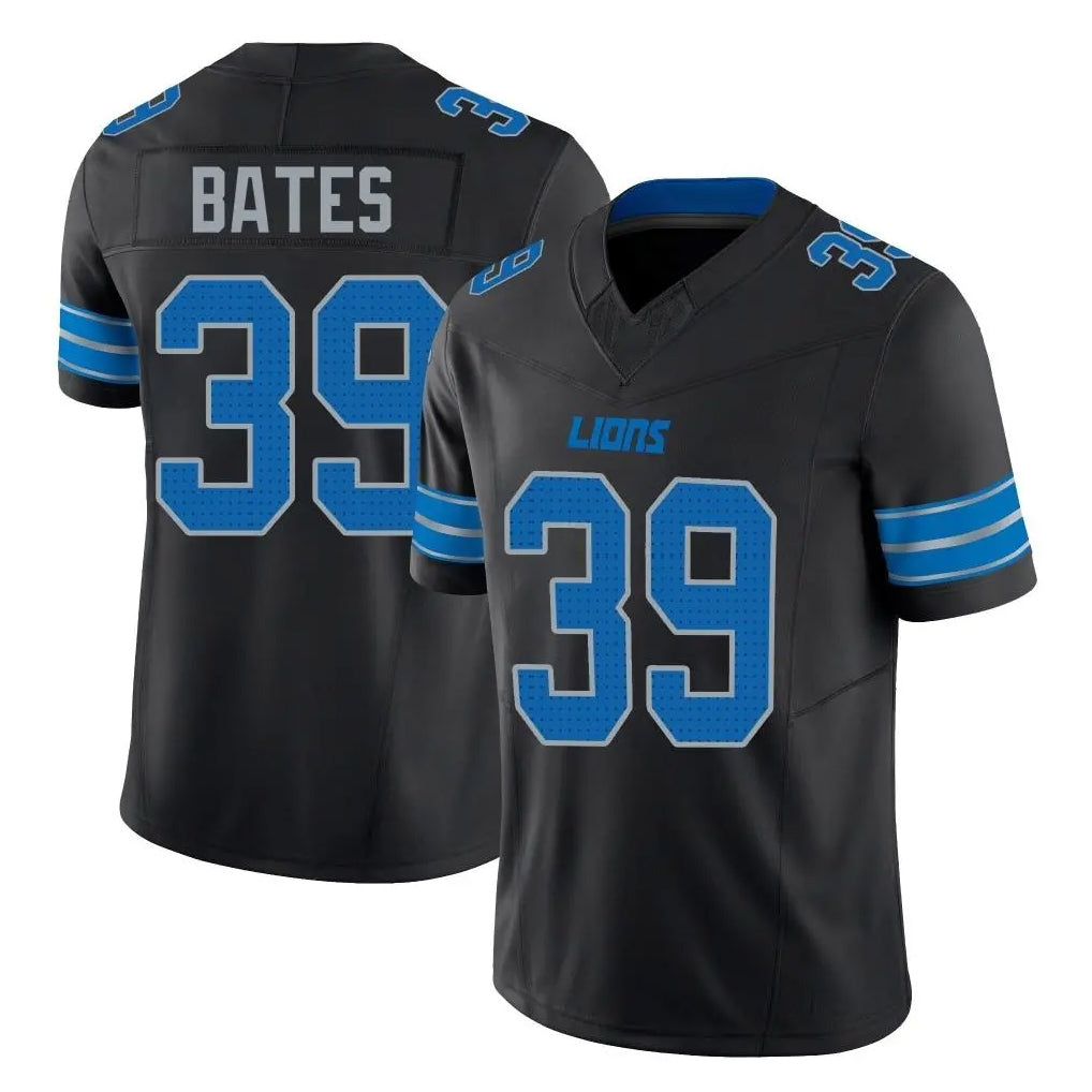 Robertx D.Lions #39 Jake Bates Player Black Alternate Vapor F.U.S.E. Limited Home Game Stitched Jerseys