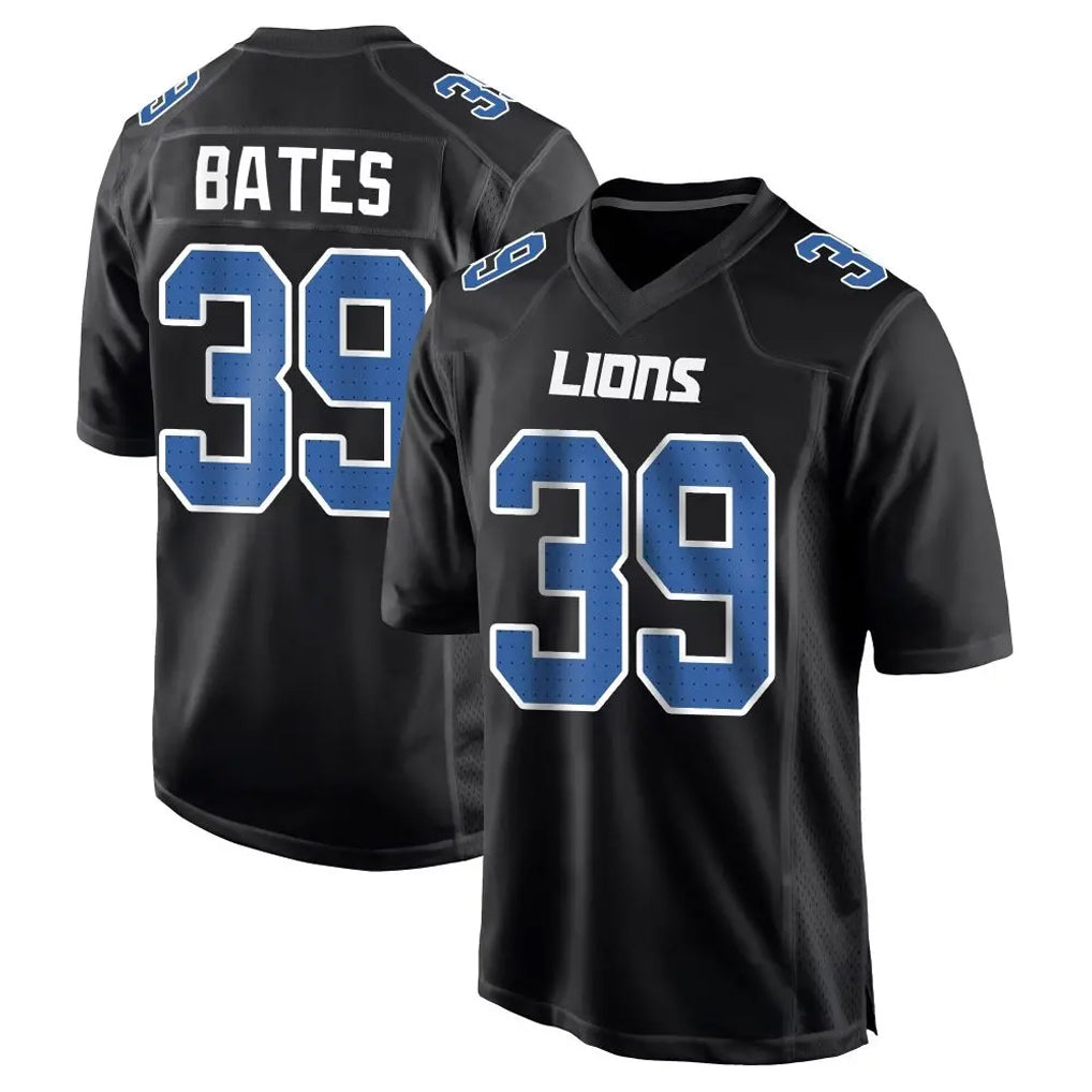 Robertx D.Lions #39 Jake Bates Player Black Fashion Home Game Stitched Jerseys