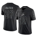Robertx D.Lions #39 Jake Bates Player Black Reflective Limited Home Game Stitched Jerseys