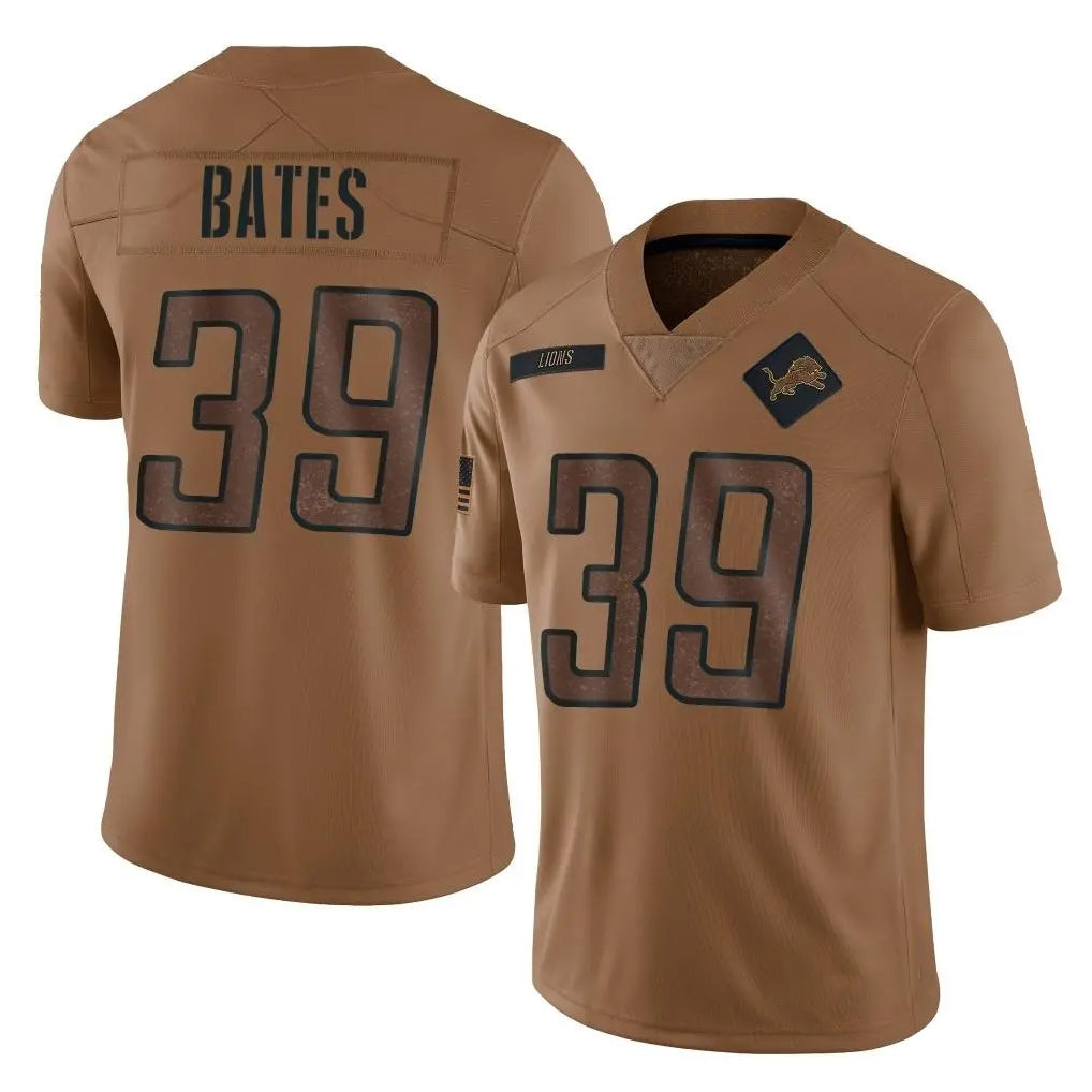 Robertx D.Lions #39 Jake Bates Player Brown Salute To Service Limited Stitched Jerseys