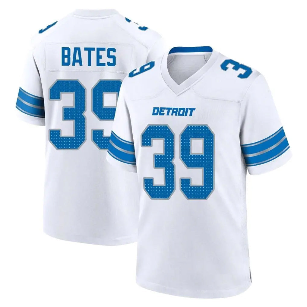 Robertx D.Lions #39 Jake Bates Player White Alternate Home Game Stitched Jerseys