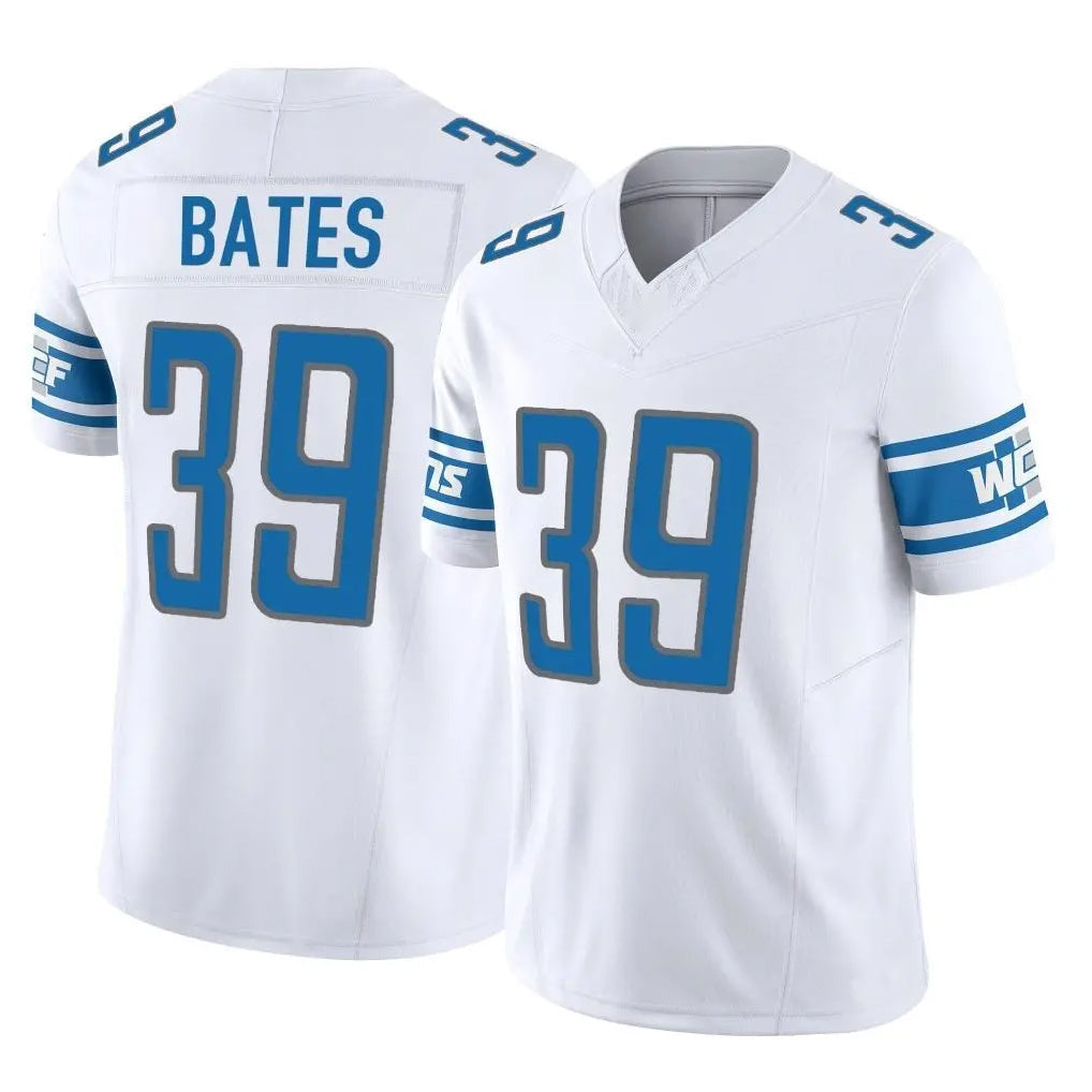 Robertx D.Lions #39 Jake Bates Player White Vapor F.U.S.E. Limited Home Game Stitched Jerseys