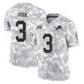 Robertx D.Lions #3 Jack Fox Player Arctic Camo Salute To Service Limited Stitched Jerseys