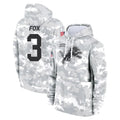 Robertx D.Lions #3 Jack Fox Player Arctic Camo Salute to Service Hoodies Limited Game Stitched Jerseys