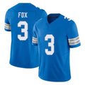 Robertx D.Lions #3 Jack Fox Player Blue Limited Vapor F.U.S.E. Alternate Home Game Stitched Jerseys