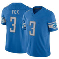 Robertx D.Lions #3 Jack Fox Player Blue Vapor F.U.S.E. Limited Home Game Stitched Jerseys