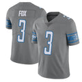 Robertx D.Lions #3 Jack Fox Player Gray Vapor Untouchable Limited Home Game Stitched Jerseys