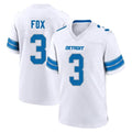 Robertx D.Lions #3 Jack Fox Player White Alternate Home Game Stitched Jerseys
