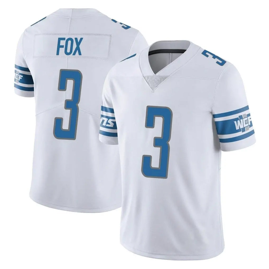 Robertx D.Lions #3 Jack Fox Player White Limited Vapor Untouchable Home Game Stitched Jerseys
