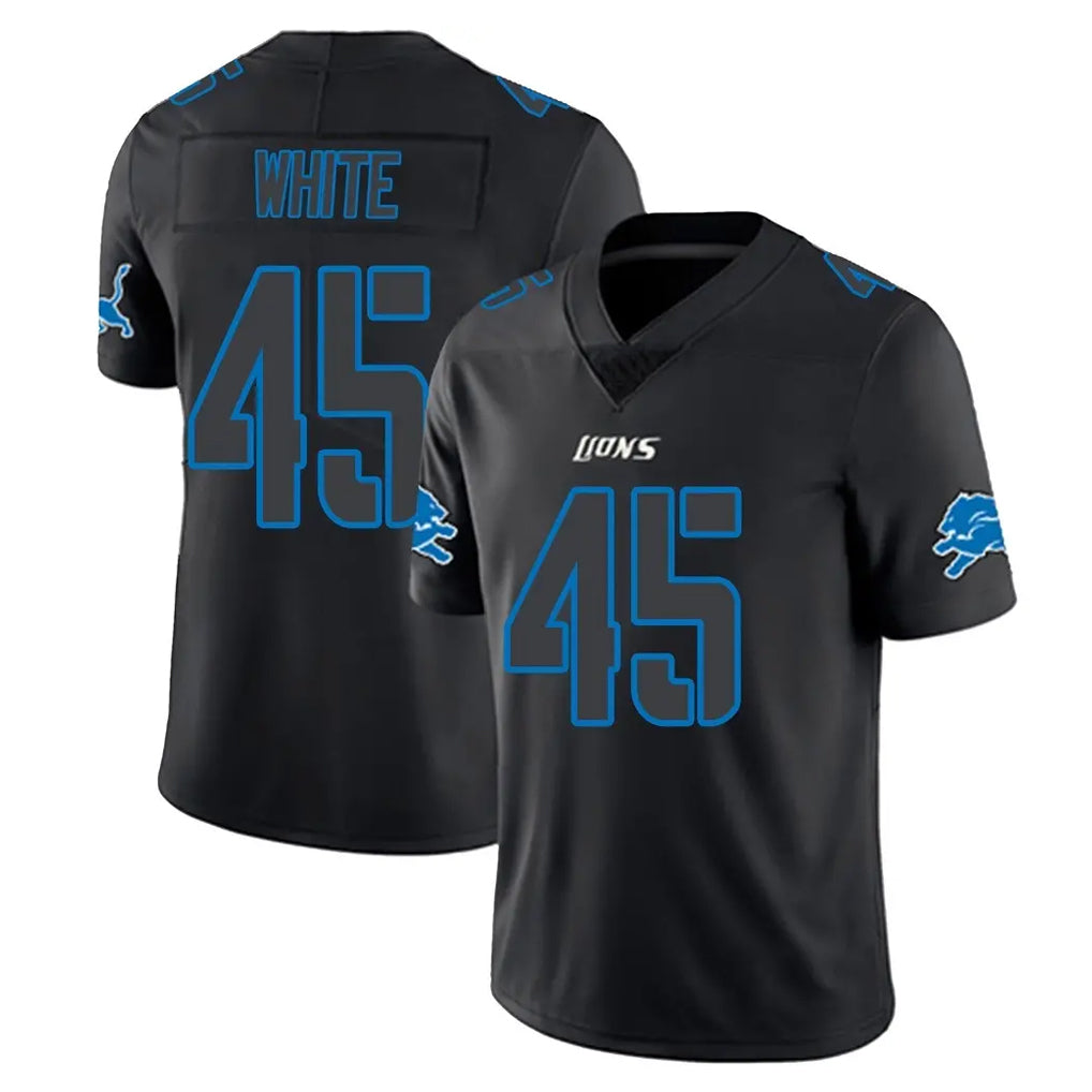 Robertx D.Lions #45 Devin White Player Black Impact Limited Home Game Stitched Jerseys