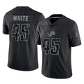 Robertx D.Lions #45 Devin White Player Black Reflective Limited Home Game Stitched Jerseys