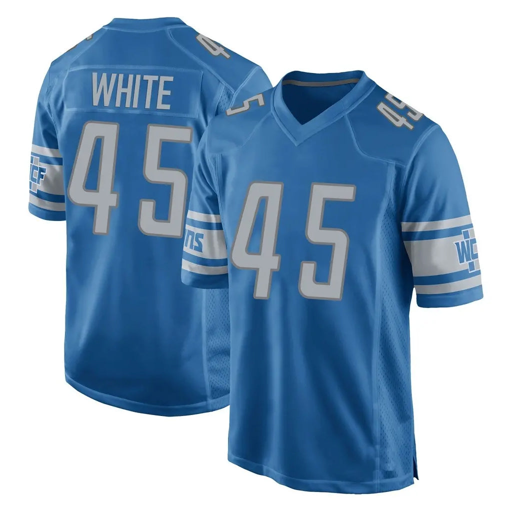 Robertx D.Lions #45 Devin White Player Blue Home Game Stitched Jerseys