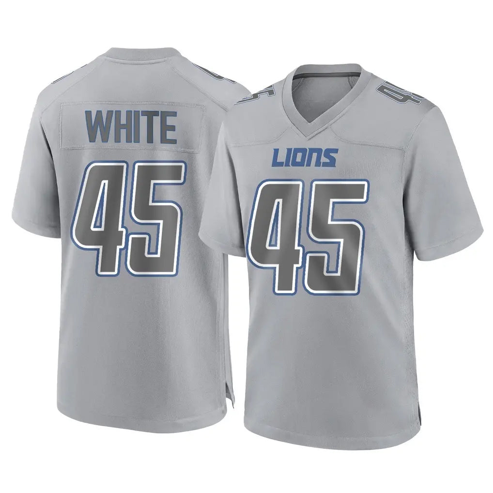 Robertx D.Lions #45 Devin White Player Gray Atmosphere Fashion Home Game Stitched Jerseys