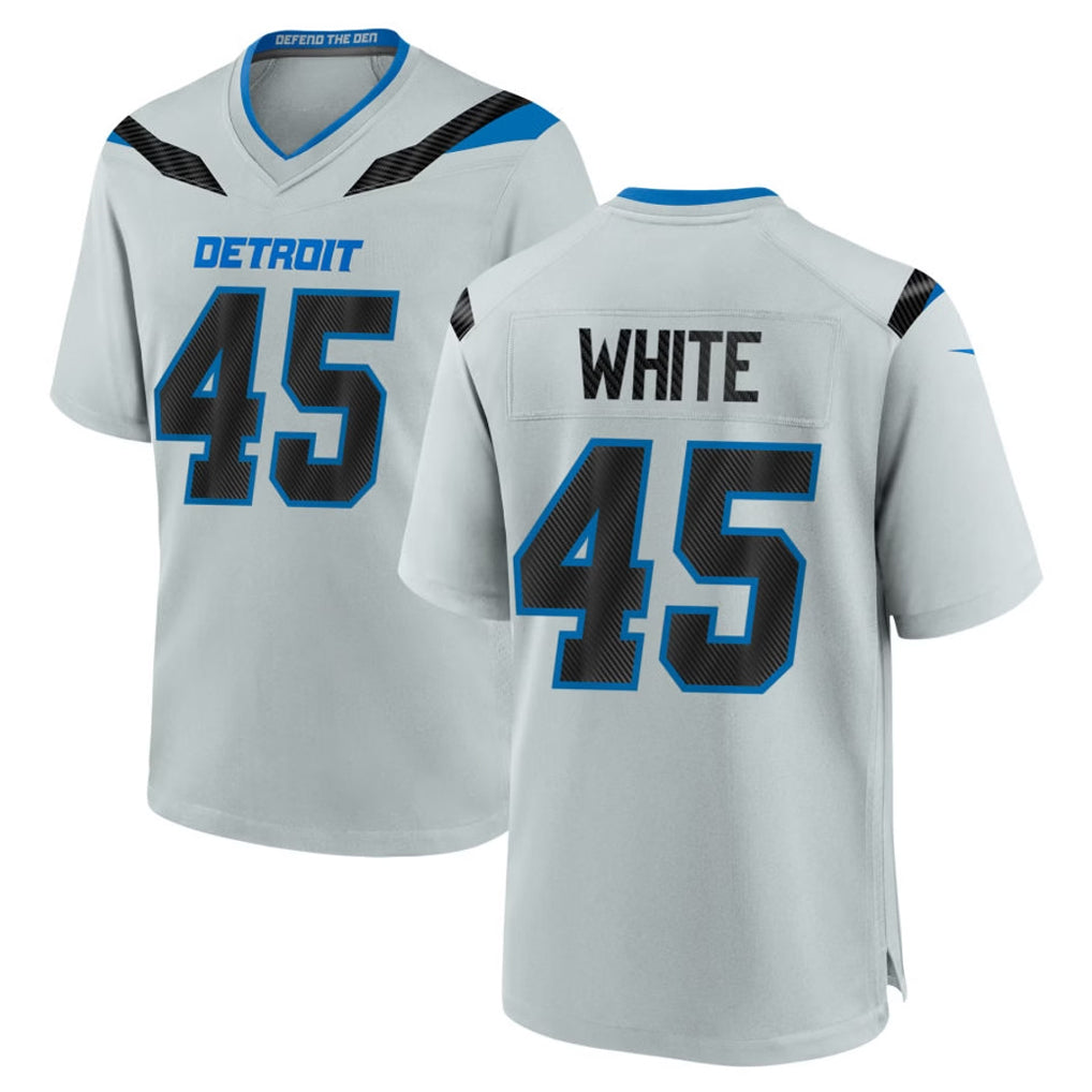 Robertx D.Lions #45 Devin White Player Silver 2026 Rivalries Collection Home Game Stitched Jerseys