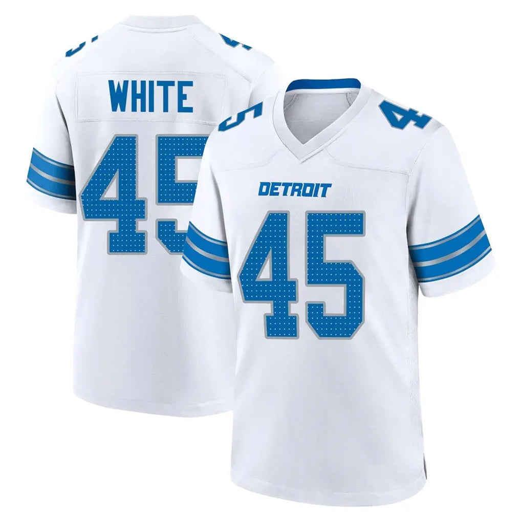 Robertx D.Lions #45 Devin White Player White Alternate Home Game Stitched Jerseys