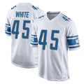 Robertx D.Lions #45 Devin White Player White Home Game Stitched Jerseys