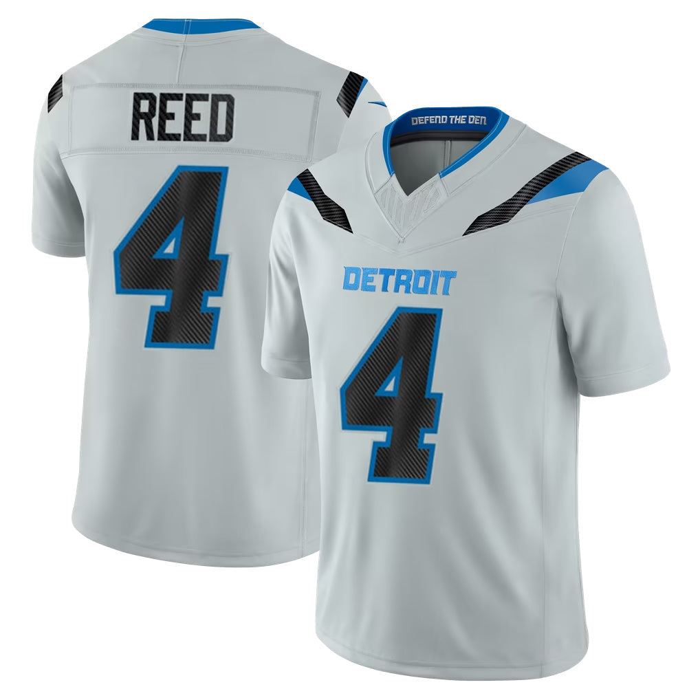 Robertx D.Lions #4 D.J. Reed Player Silver Limited 2026 Rivalries Collection Home Game Stitched Jerseys