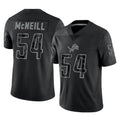 Robertx D.Lions #54 Alim McNeill Player Black Reflective Limited Home Game Stitched Jerseys