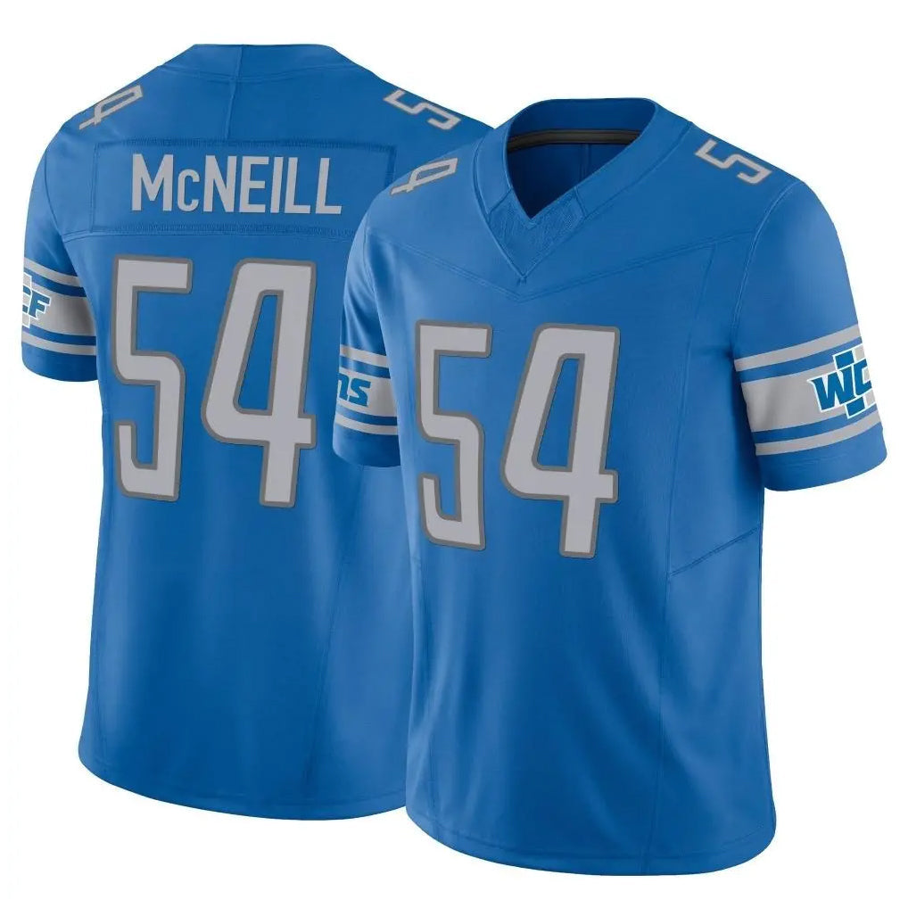 Robertx D.Lions #54 Alim McNeill Player Blue Vapor F.U.S.E. Limited Home Game Stitched Jerseys