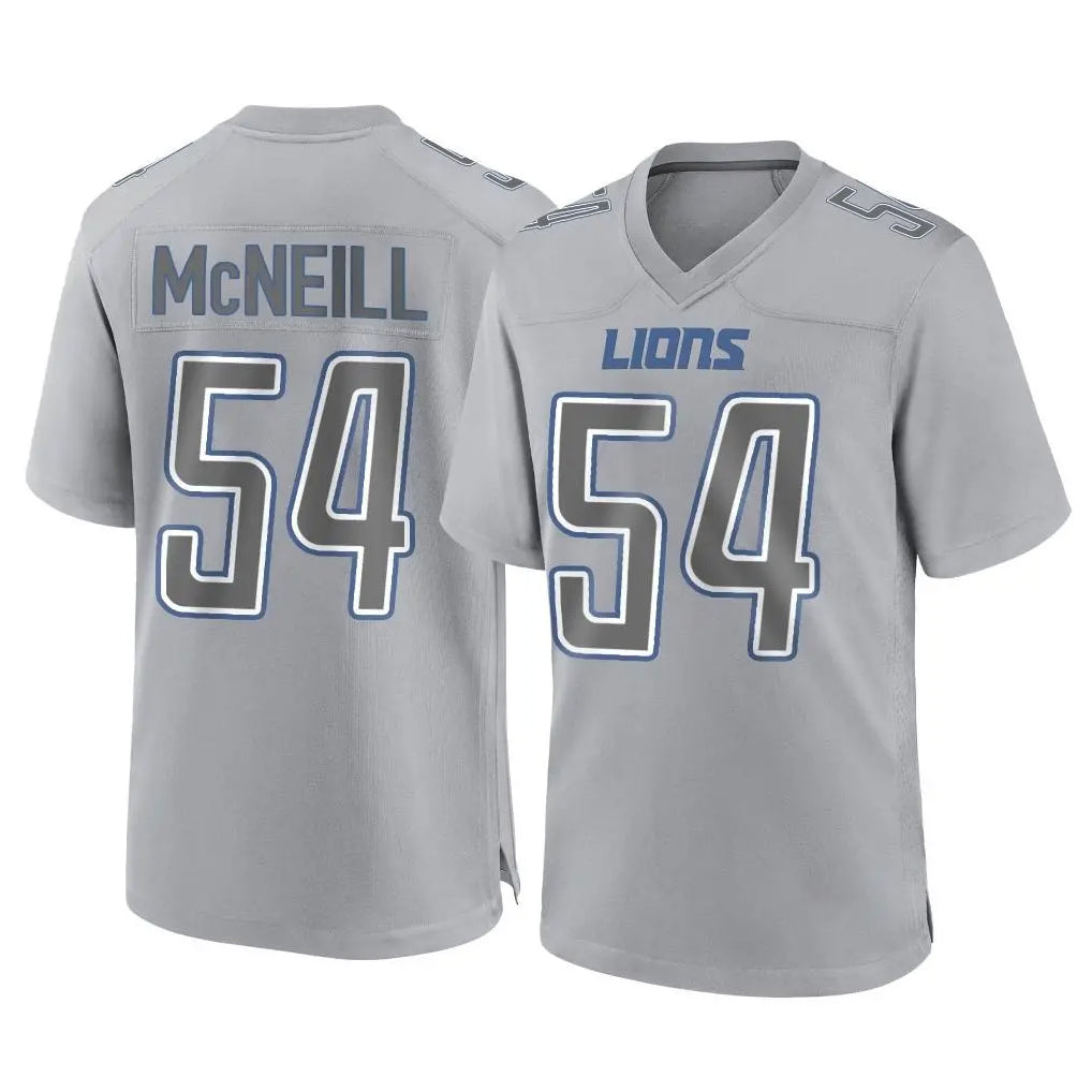 Robertx D.Lions #54 Alim McNeill Player Gray Atmosphere Fashion Home Game Stitched Jerseys