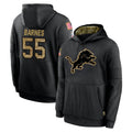Robertx D.Lions #55 Derrick Barnes Player Black Salute to Service Hoodies Limited Game Stitched Jerseys