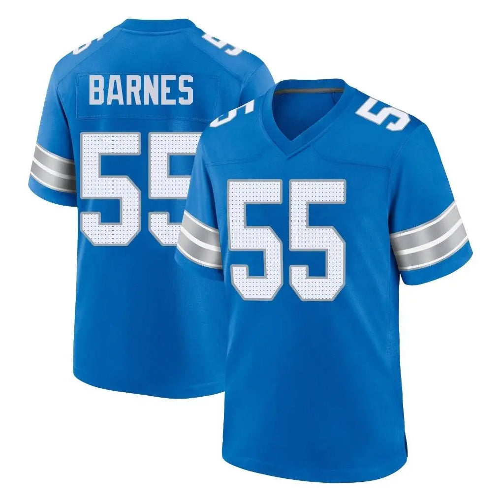 Robertx D.Lions #55 Derrick Barnes Player Blue Alternate Home Game Stitched Jerseys