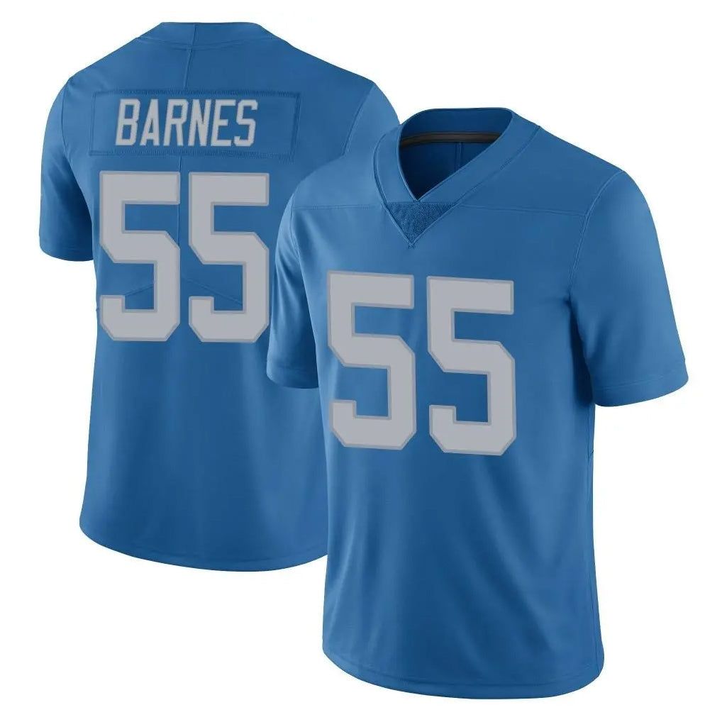 Robertx D.Lions #55 Derrick Barnes Player Blue Limited Throwback Vapor Untouchable Stitched Jerseys