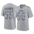 Robertx D.Lions #55 Derrick Barnes Player Gray Atmosphere Fashion Home Game Stitched Jerseys