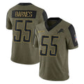 Robertx D.Lions #55 Derrick Barnes Player Olive Salute To Service Limited Game Stitched Jerseys