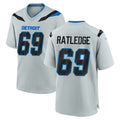 Robertx D.Lions #69 Tate Ratledge Player Silver 2026 Rivalries Collection Home Game Stitched Jerseys