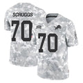 Robertx D.Lions #70 Juice Scruggs Player Arctic Camo Salute To Service Limited Stitched Jerseys