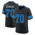 Robertx D.Lions #70 Juice Scruggs Player Black Alternate Vapor F.U.S.E. Limited Home Game Stitched Jerseys