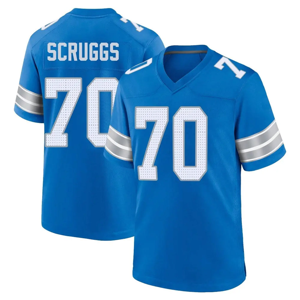 Robertx D.Lions #70 Juice Scruggs Player Black Salute to Service Hoodies Limited Game Stitched Jerseys