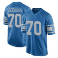 Robertx D.Lions #70 Juice Scruggs Player Blue Vapor Untouchable Throwback Game Stitched Jerseys