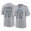Robertx D.Lions #70 Juice Scruggs Player Gray Atmosphere Fashion Home Game Stitched Jerseys