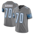 Robertx D.Lions #70 Juice Scruggs Player Gray Vapor Untouchable Limited Home Game Stitched Jerseys