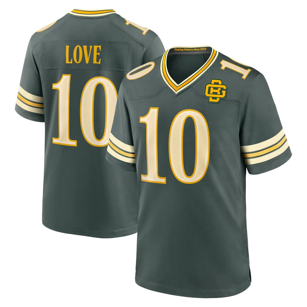 Robertx GB.Packers #10 Jordan Love Player Green 2026 Rivalries Collection Home Game Stitched Jerseys