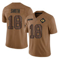 Robertx GB.Packers #18 Jonnu Smith Player Brown Salute To Service Limited Stitched Jerseys