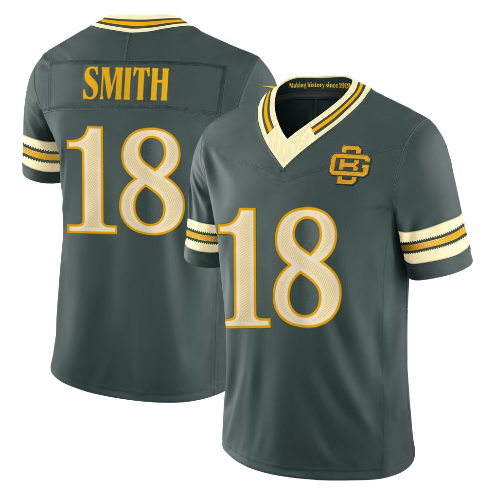 Robertx GB.Packers #18 Jonnu Smith Player Green Limited 2026 Rivalries Collection Home Game Stitched Jerseys
