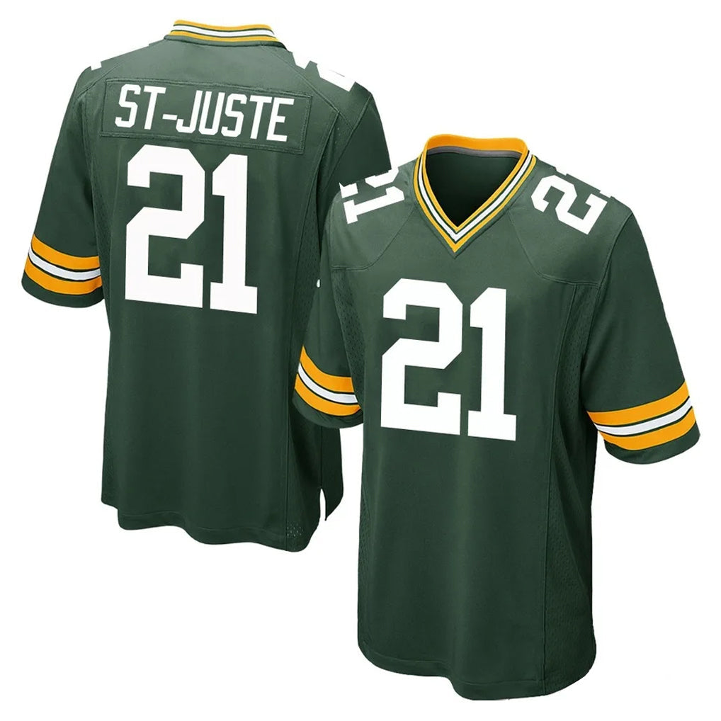 Robertx GB.Packers #21 Benjamin St-Juste Player Green Home Game Stitched Jerseys