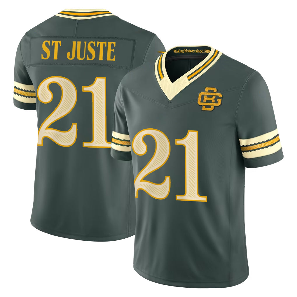 Robertx GB.Packers #21 Benjamin St-Juste Player Green Limited 2026 Rivalries Collection Home Game Stitched Jerseys