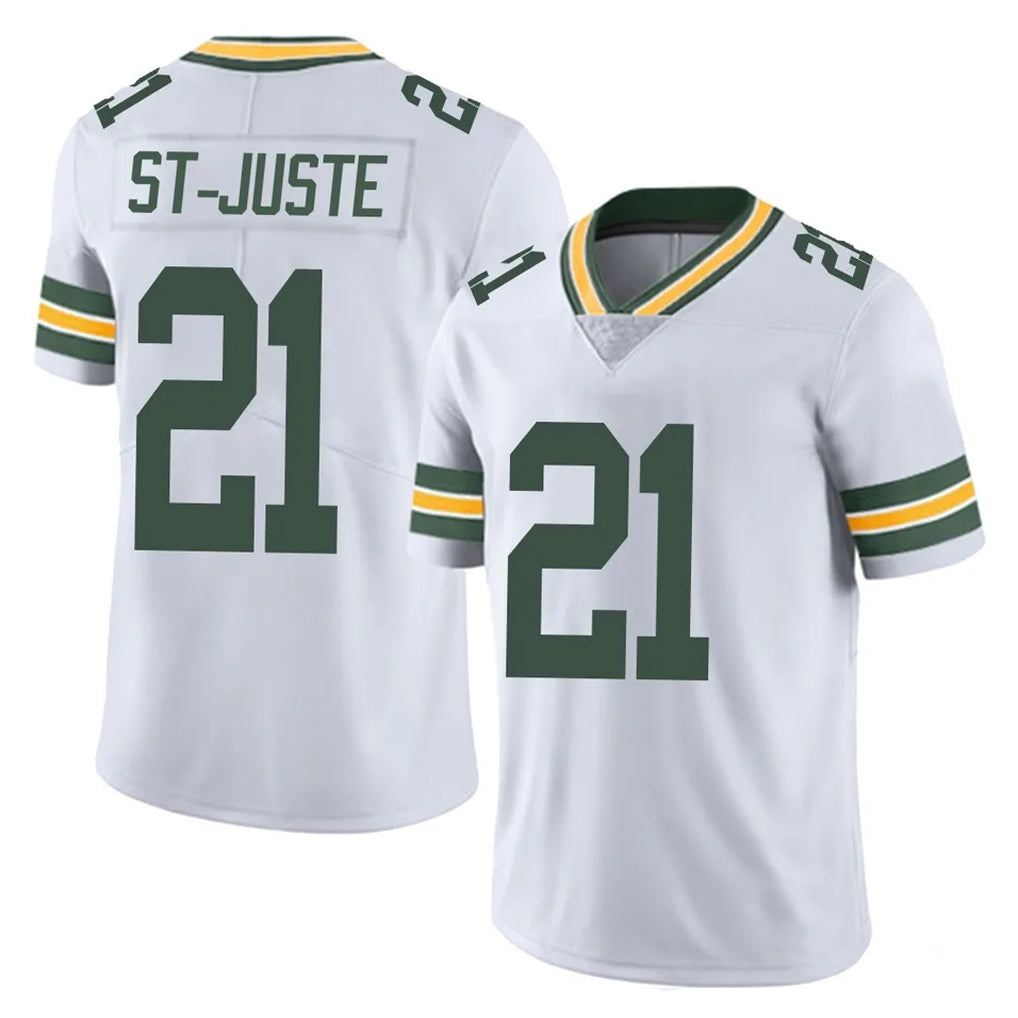 Robertx GB.Packers #21 Benjamin St-Juste Player White Vapor Untouchable Limited Home Game Stitched Jerseys