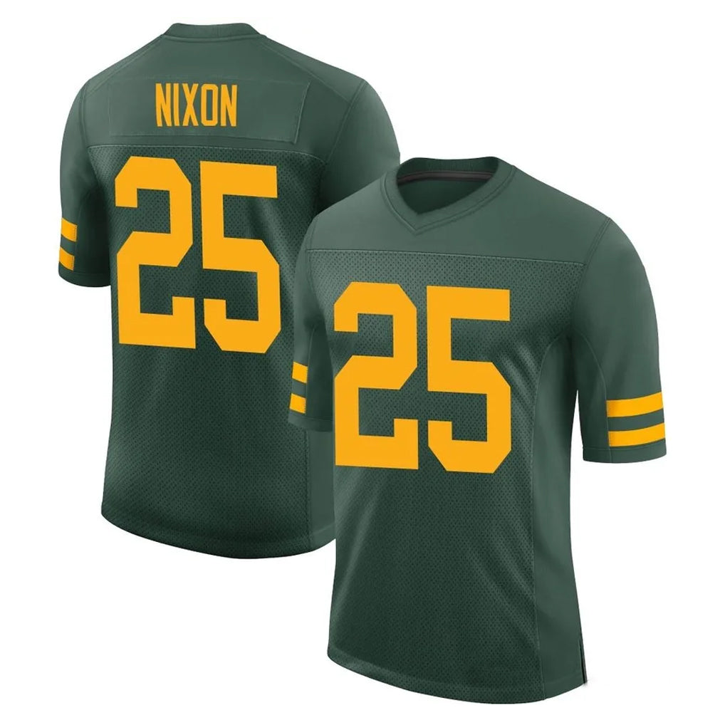 Robertx GB.Packers #25 Keisean Nixon Player Green Alternate Vapor Home Game Stitched Jerseys