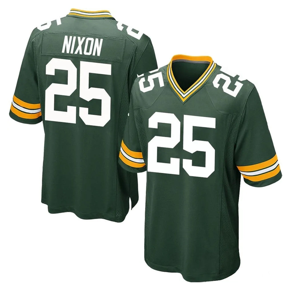 Robertx GB.Packers #25 Keisean Nixon Player Green Home Game Stitched Jerseys