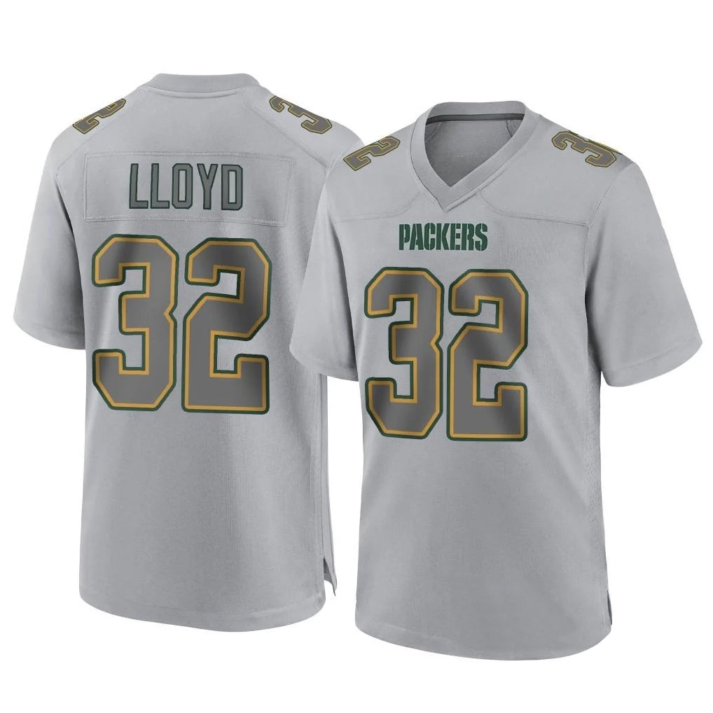 Robertx GB.Packers #32 MarShawn Lloyd Player Gray Atmosphere Fashion Home Game Stitched Jerseys