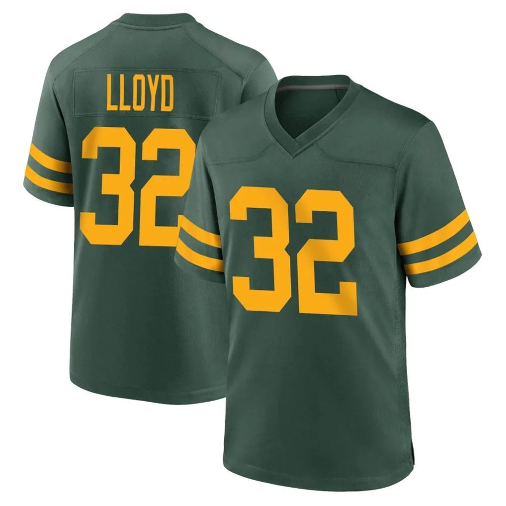 Robertx GB.Packers #32 MarShawn Lloyd Player Green Alternate Home Game Stitched Jerseys