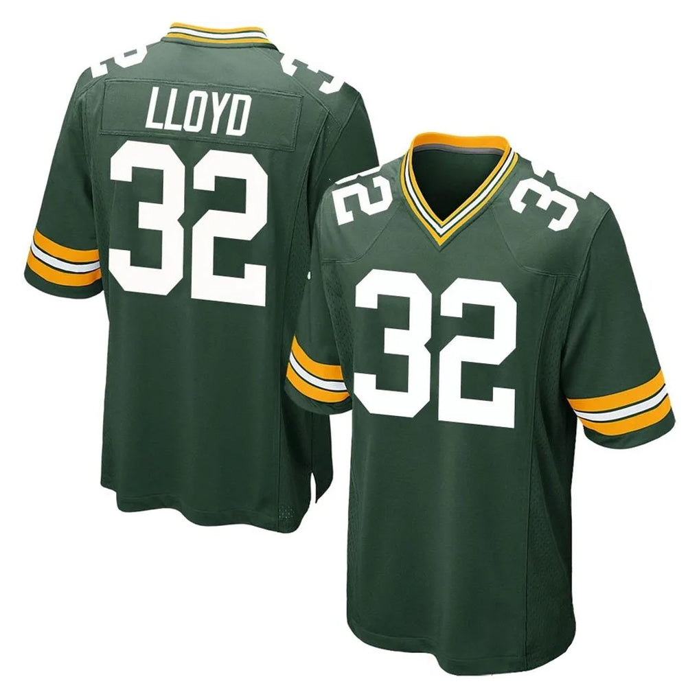 Robertx GB.Packers #32 MarShawn Lloyd Player Green Home Game Stitched Jerseys
